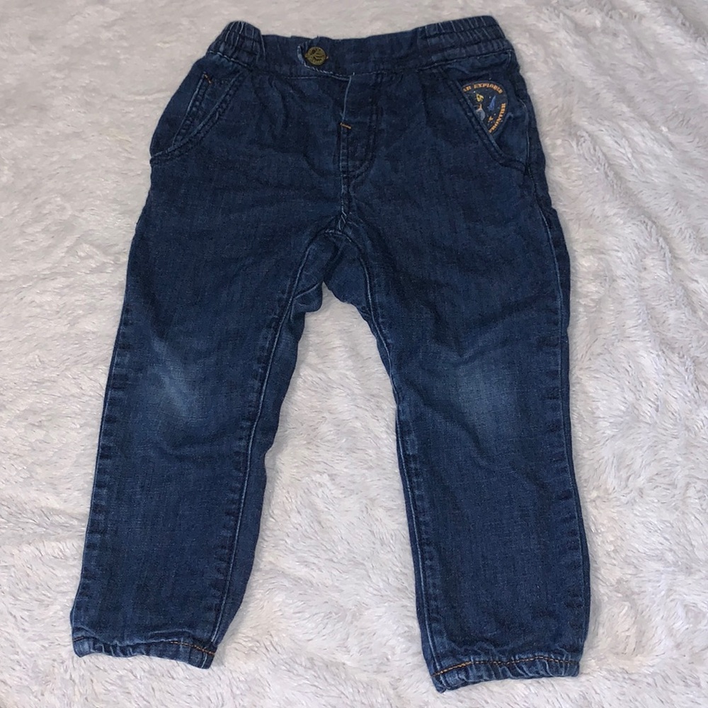 Zara jeans space patch 2-3T